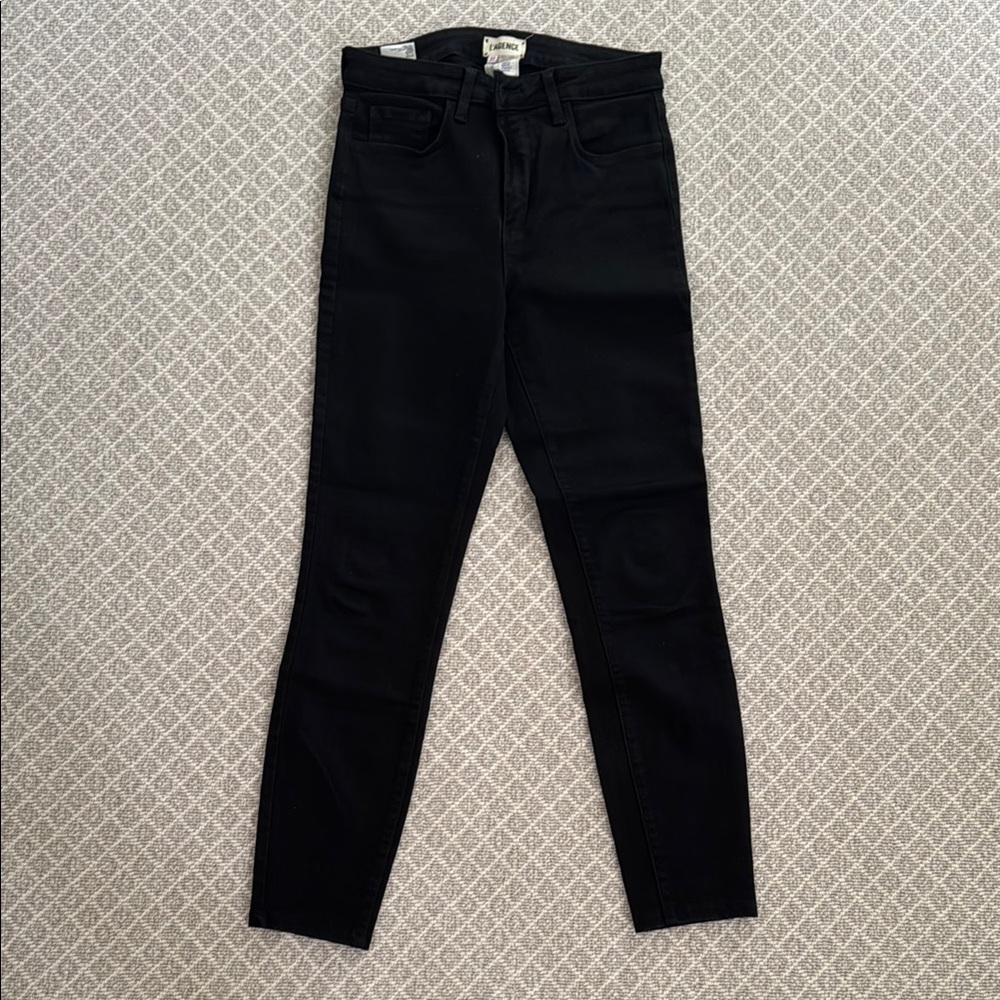 L'AGENCE Black Skinny Jeans with Tapered Leg